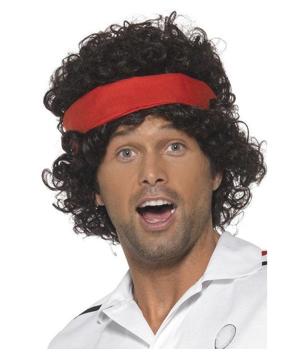 80's Tennis speler pruik