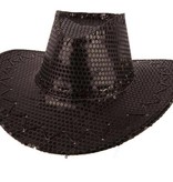 Hoed Cowboy Sequin Zwart