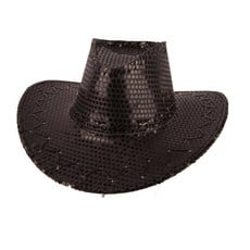 Hoed Cowboy Sequin Zwart
