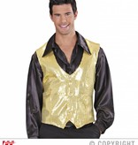 Paillettenvest goud man