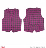Tartan vest roze
