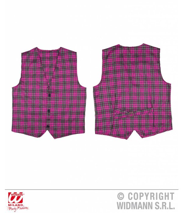 Tartan vest roze