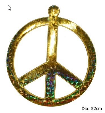 Peace teken decoratie King Size afbeelding