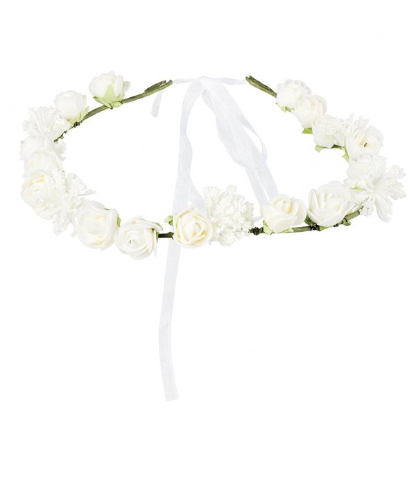 Bloemenkrans Ibiza wit