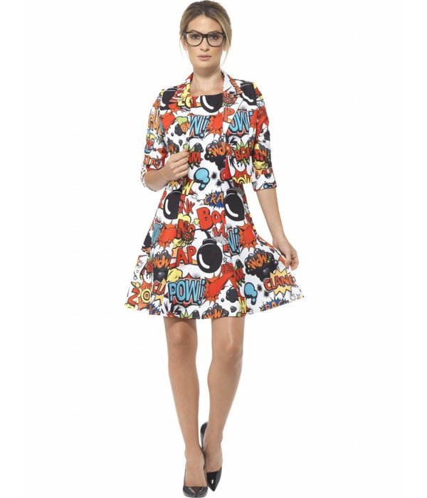 Komische striptekening kostuum