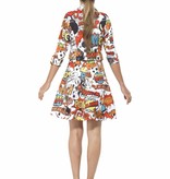 Komische striptekening kostuum