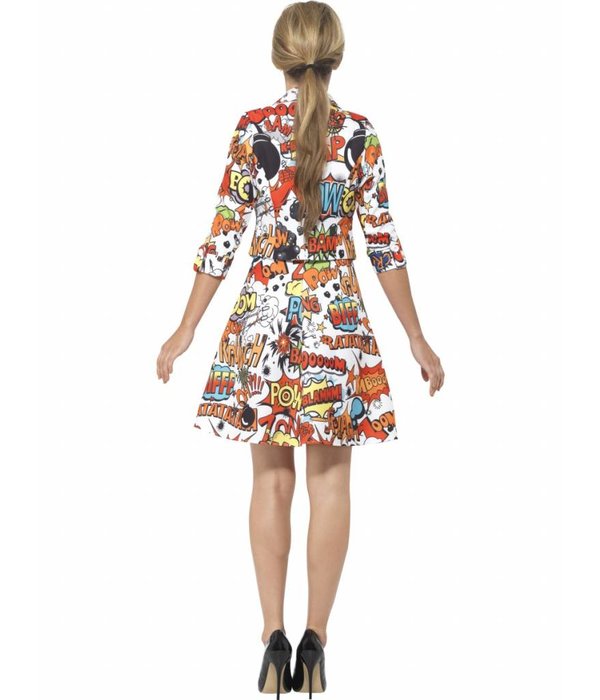 Komische striptekening kostuum