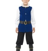 Tudor jongen kostuum Royal Blue