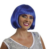 Bobline pruik felblauw