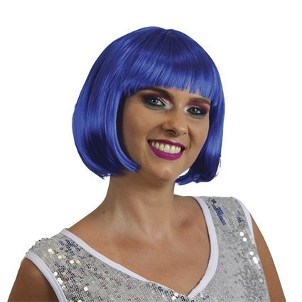 Bobline pruik felblauw afbeelding