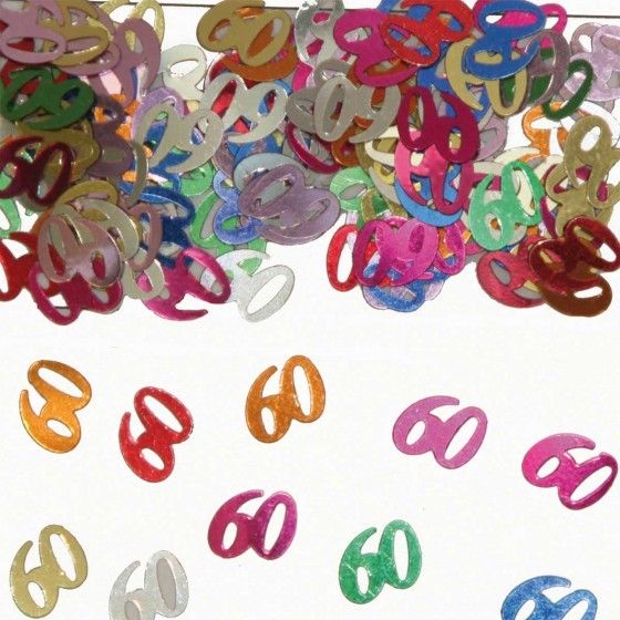 60 Jaar Tafeldecoratie / Sierconfetti afbeelding