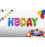 Set folie ballonnen 'HBDAY'