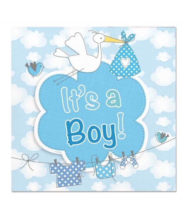 Servetten it's a boy geboorte jongen