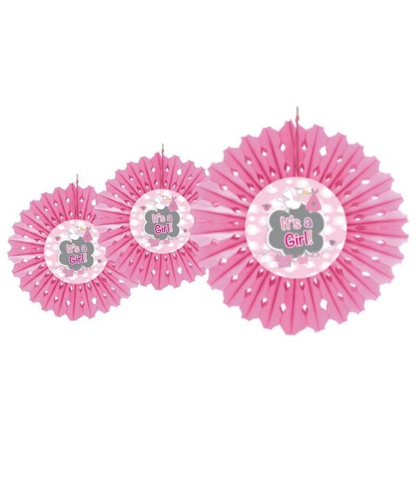 Versiering Honeycomb It's a Girl geboorte meisje