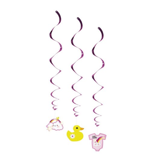 Hangdecoratie swirl Baby Girl