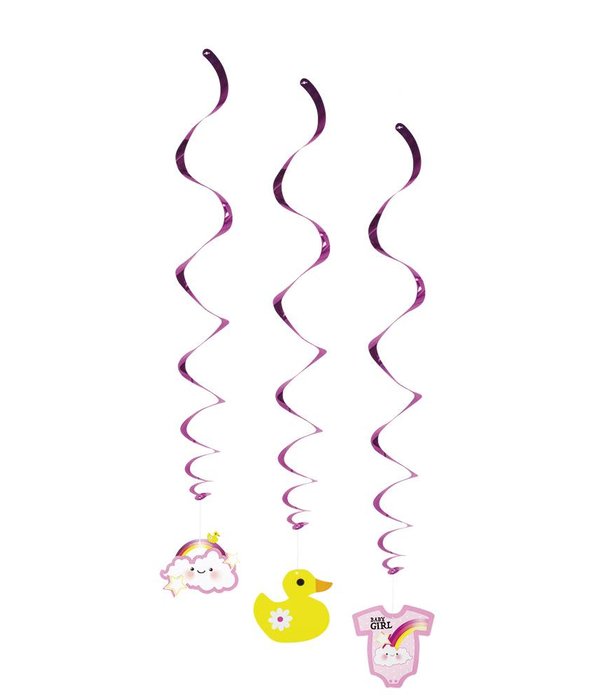 Hangdecoratie swirl Baby Girl