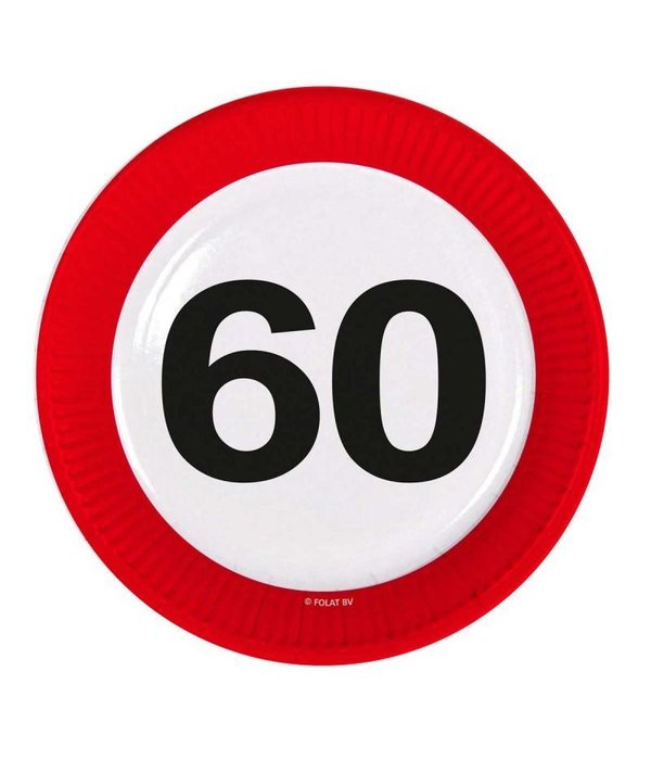 60 Jaar Verkeersbord Borden - 8 stuks