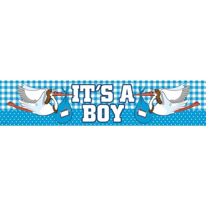 Geboorte jongen gevelbanner &apos;It&apos;s a boy&apos; afbeelding
