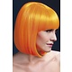 Professionele pruik bobline neon oranje