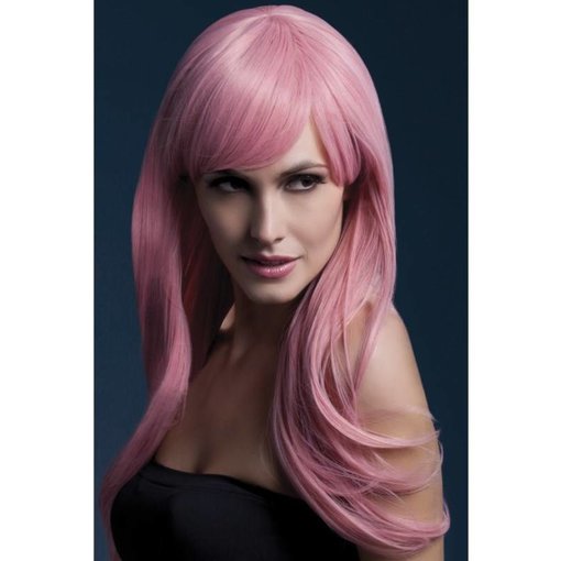 Professionele pruik pastel roze Sienna