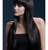 Professionele pruik donkerbruin Bella