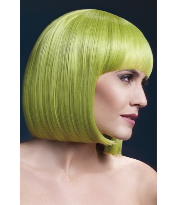 Professionele pruik pastel groen Elise