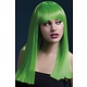 Professionele pruik lang neon groen Alexia