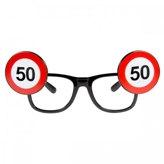 Bril verkeersbord 50 jaar afbeelding