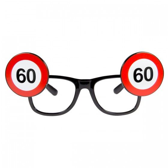 Bril verkeersbord 60 jaar afbeelding