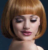 Professionele pruik kort auburn Mia