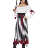 Pirate verkleedkleding dame lang
