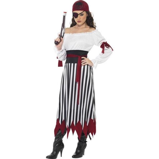 Pirate verkleedkleding dame lang