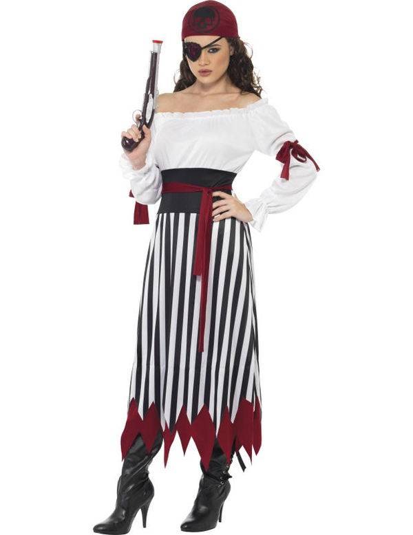 Pirate verkleedkleding dame lang afbeelding
