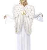Engelenkostuum met vleugels vrouw