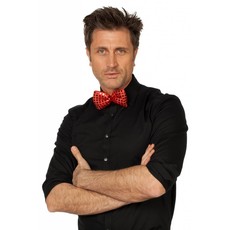 Strikje pailletten rood