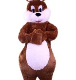 Pluche bruin konijn deluxe met buikje