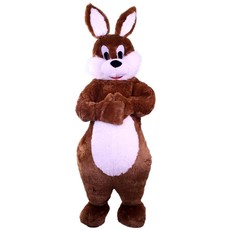 Pluche bruin konijn deluxe met buikje