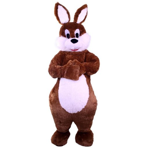 Pluche bruin konijn deluxe met buikje