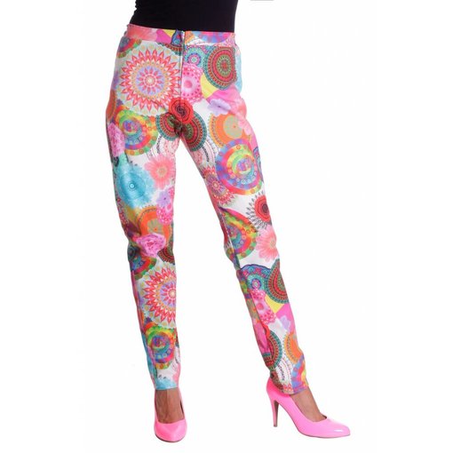 Hippy flower power broek dames