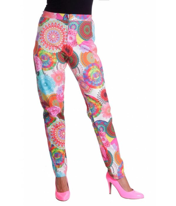 Hippy flower power broek dames
