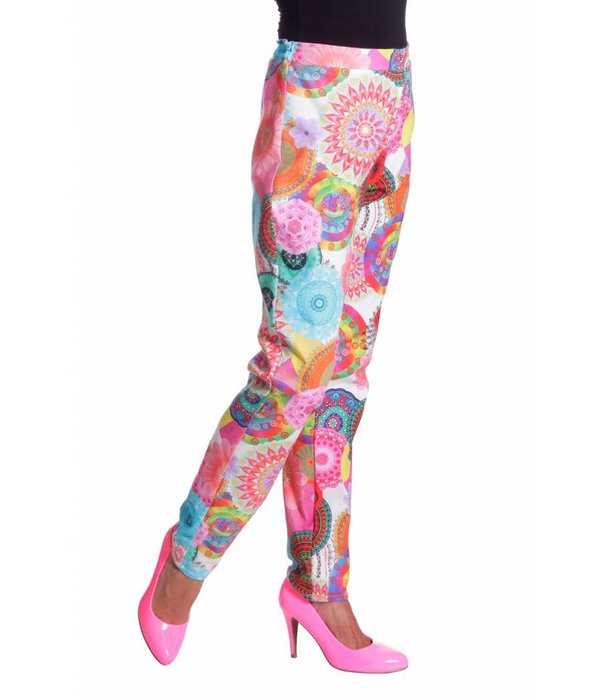 Hippy flower power broek dames