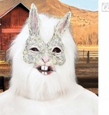 Masker konijn met pluche haar