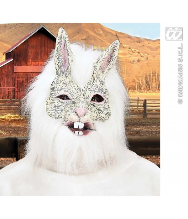 Masker konijn met pluche haar