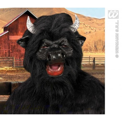 Masker Stier met pluche haar