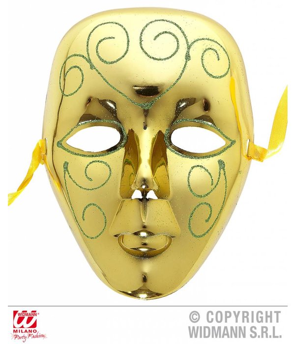 Masker goud met glitter