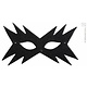 Oogmasker ster zwart