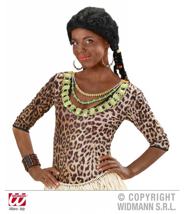 Tribal ketting met groene stenen