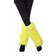 Beenwarmers pluche neon geel