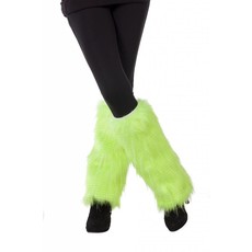 Beenwarmers pluche neon groen