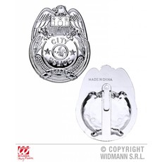 Zilveren politie badge